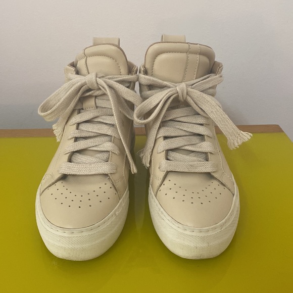 Helmut Lang Leather Hightop Sneakers - Picture 2 of 9